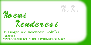 noemi kenderesi business card